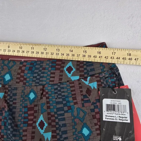 Mountain Hardwear Women's Dynama Pull-On Shorts Print Athletic Large
