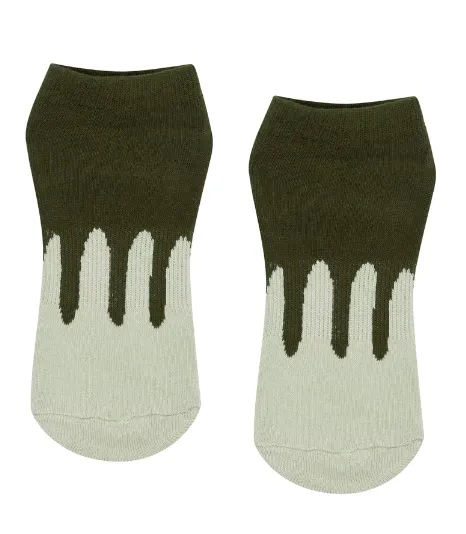 MoveActive Classic Low Rise Non Slip Grip Socks - Waffle Green