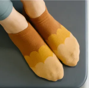 MoveActive Classic Low Rise Non Slip Grip Socks - Waffle Rust