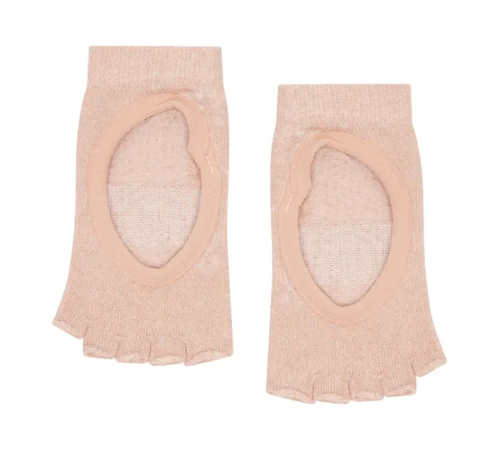 MoveActive Toeless Non Slip Grips Socks - Apricot Sparkle