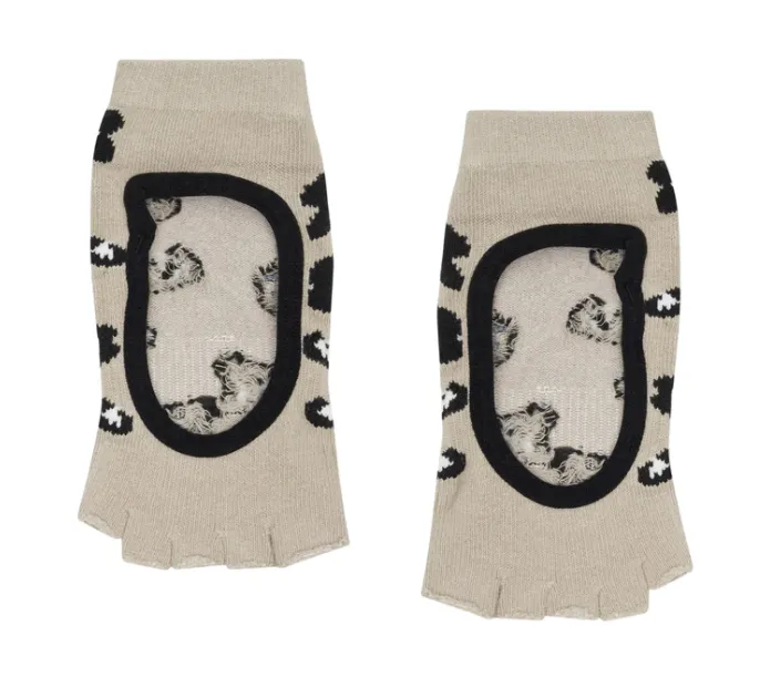 MoveActive Toeless Non Slip Grips Socks - Cheetah Nude