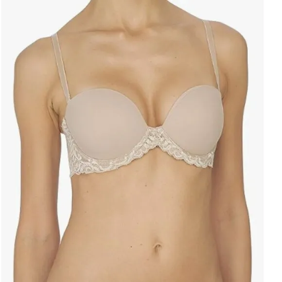 Natori Women's Feathers Strapless Plunge Multiway, Cafe, 36D