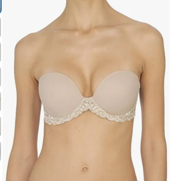 Natori Women's Feathers Strapless Plunge Multiway, Cafe, 36D