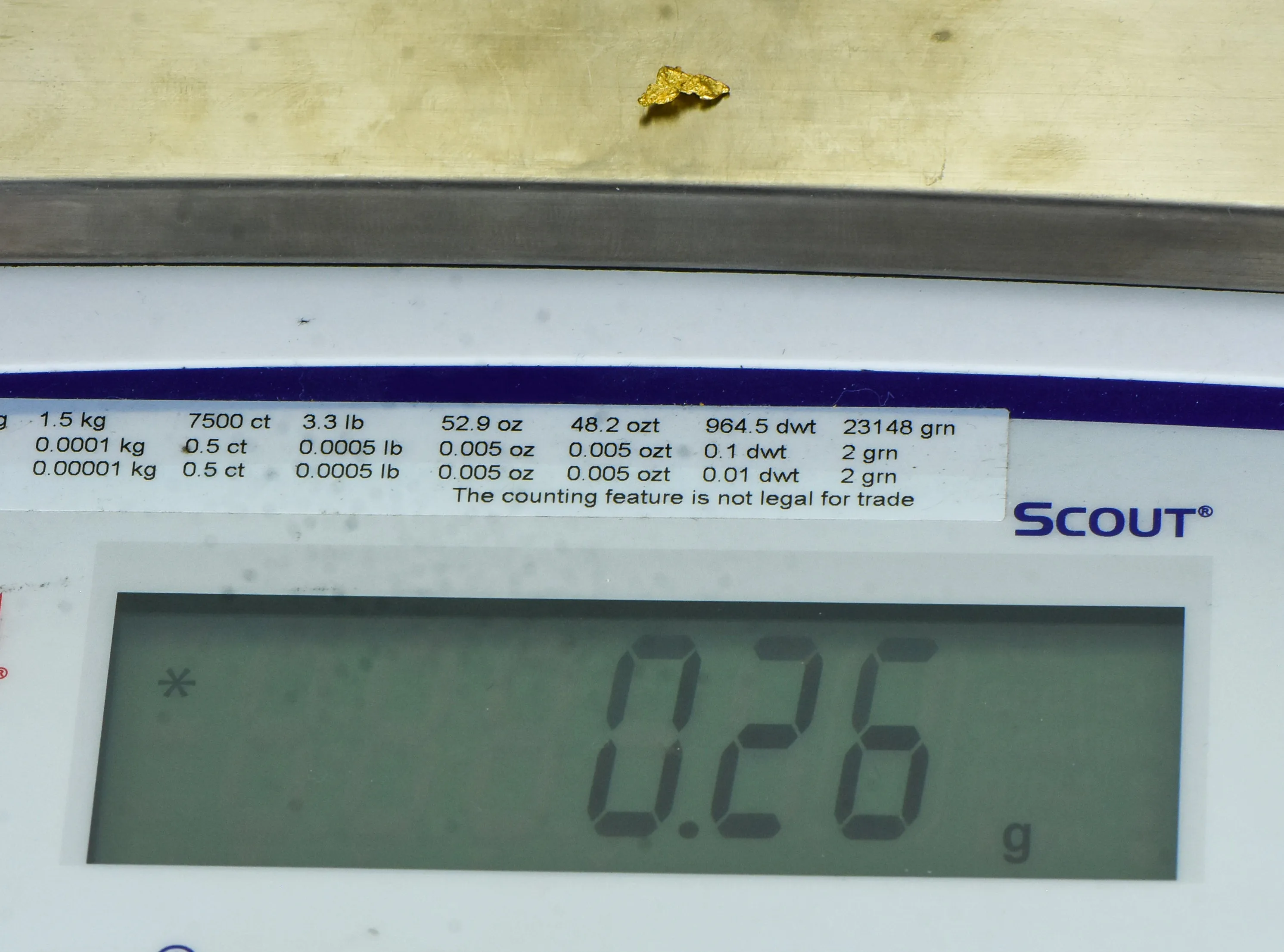 Natural Gold Nugget Australian .26 Gram Genuine