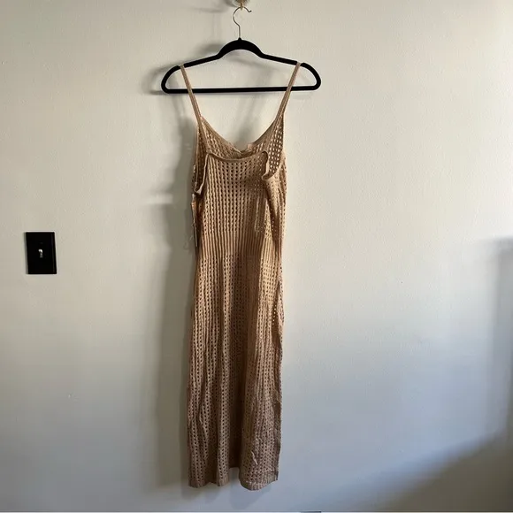 New Almost Famous plus size crochet knit beach cover up midi dress Size 1x