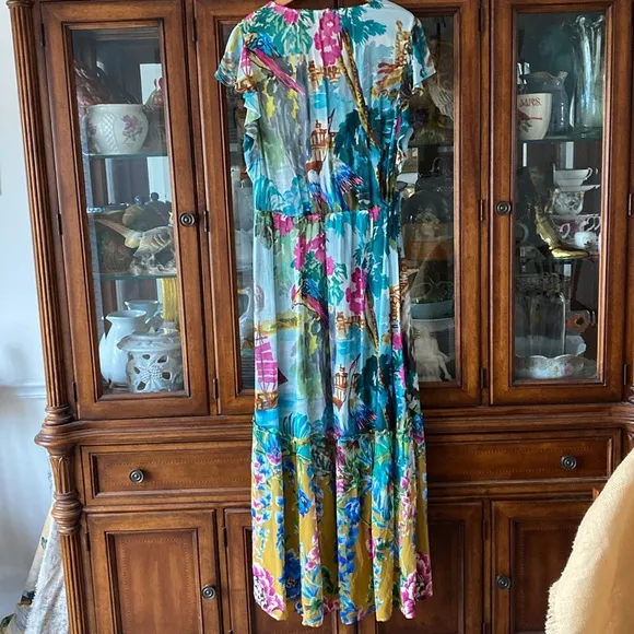 NEW Anthropologie V Neck Flutter Sleeve Dress Missing Inner Slip