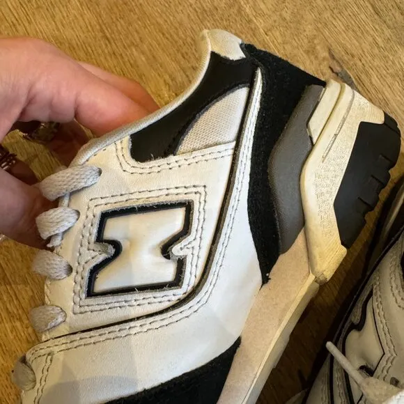 New Balance 550 White &amp; Black Sneakers