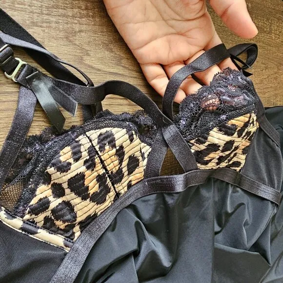 NEW!! Dita Von Teese Madame X Slip/Chemise, Cheetah