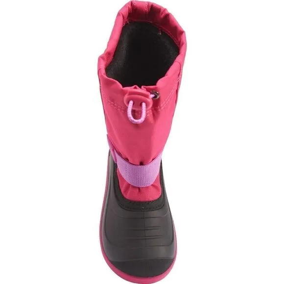 NEW Girl's Kamik Snow Boots, Rose/Black, Kids Size 6