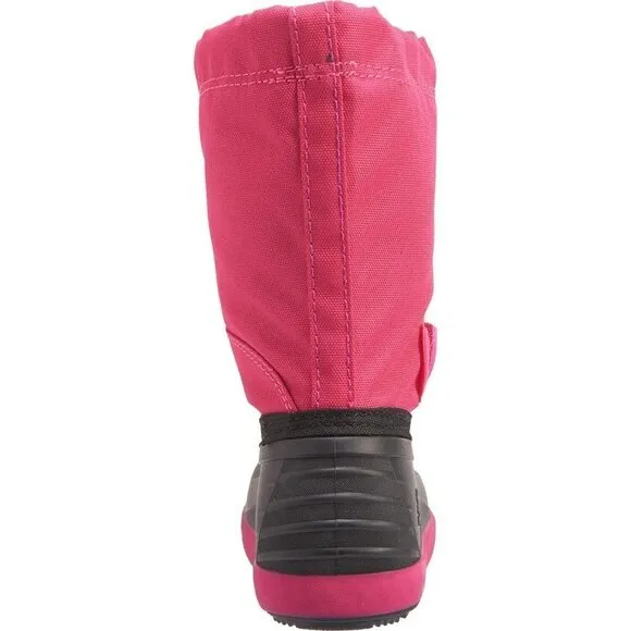 NEW Girl's Kamik Snow Boots, Rose/Black, Kids Size 6