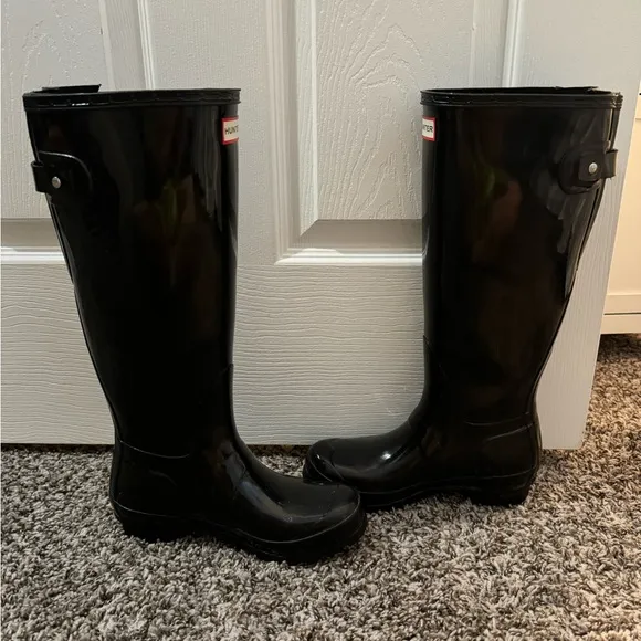 ✨New✨ Hunter Boots Original Tall Gloss Adjustable Back Rain Boots