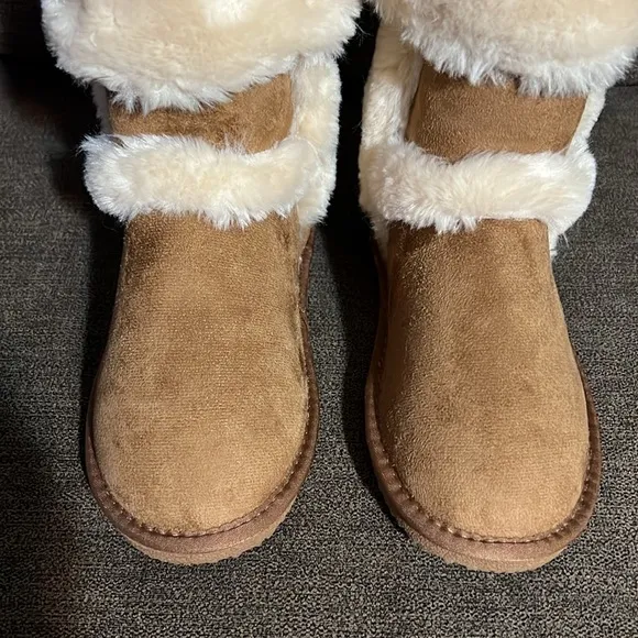 New I.N.C. International Concepts Little Girls Witty Faux Fur Boots Size 3