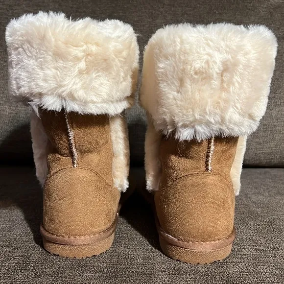 New I.N.C. International Concepts Little Girls Witty Faux Fur Boots Size 3