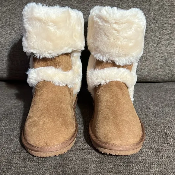 New I.N.C. International Concepts Little Girls Witty Faux Fur Boots Size 3