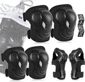 NEW Kids/Youth Protective Gear Set, Kids Knee Pads and Elbow Pads Wrist Guard Protector 6 in 1 Protective Gear Set for Scooter, Skateboard, Bicycle, Inline Skating! Retails $106 