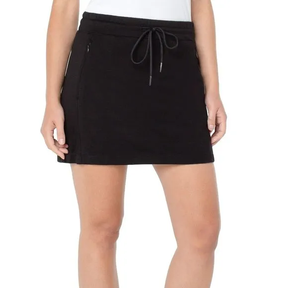 NEW Liverpool Pull On Knit Skort In Black