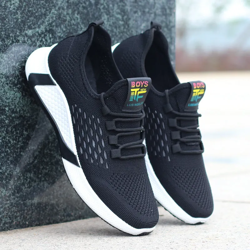 New Men's Sports Shoes – Breathable Casual Mesh, Comfort Increase, Lace-Up, Non-Slip Low Top Running Shoes