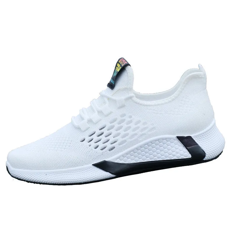 New Men's Sports Shoes – Breathable Casual Mesh, Comfort Increase, Lace-Up, Non-Slip Low Top Running Shoes