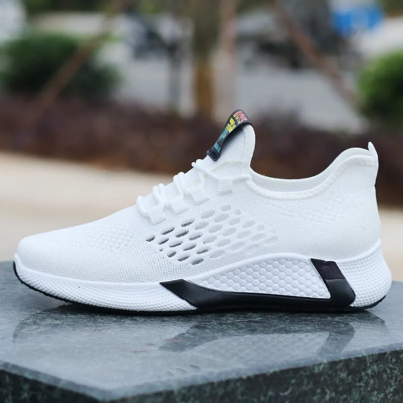 New Men's Sports Shoes – Breathable Casual Mesh, Comfort Increase, Lace-Up, Non-Slip Low Top Running Shoes