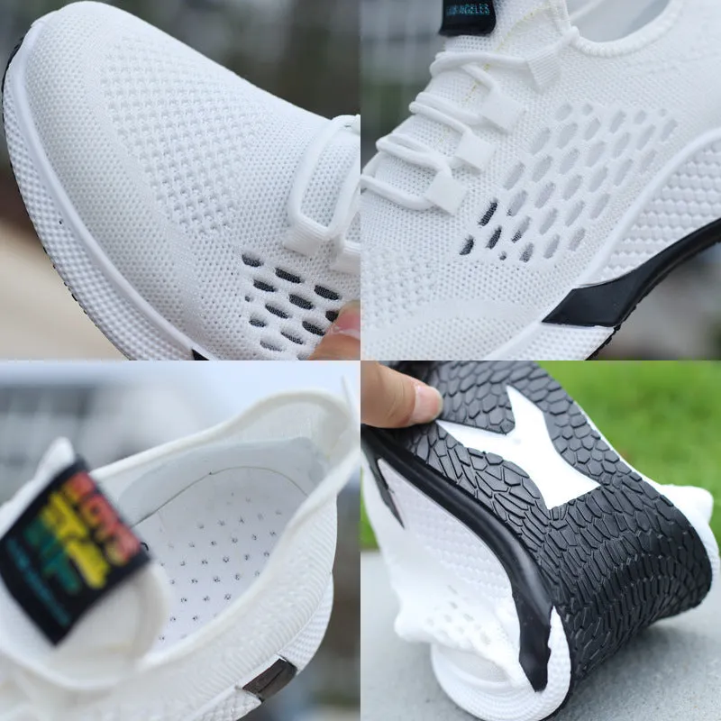 New Men's Sports Shoes – Breathable Casual Mesh, Comfort Increase, Lace-Up, Non-Slip Low Top Running Shoes