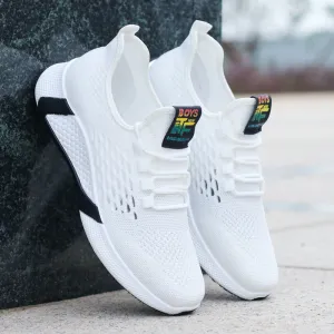 New Men's Sports Shoes – Breathable Casual Mesh, Comfort Increase, Lace-Up, Non-Slip Low Top Running Shoes