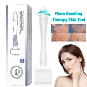 New Retails $67  140 Pins Derma Stamp Tool 0.25-3.0mm Adjustable Roller Microneedle Anti-aging
