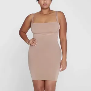 NEW Skims Sz Small Sheer Sculpt Dress in Sienna Tan
