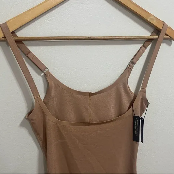 NEW Skims Sz Small Sheer Sculpt Dress in Sienna Tan