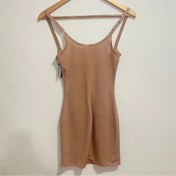 NEW Skims Sz Small Sheer Sculpt Dress in Sienna Tan