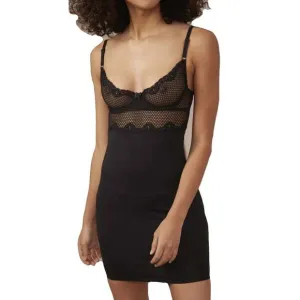 NEW TIMPA LINGERIE alice slip dress in black