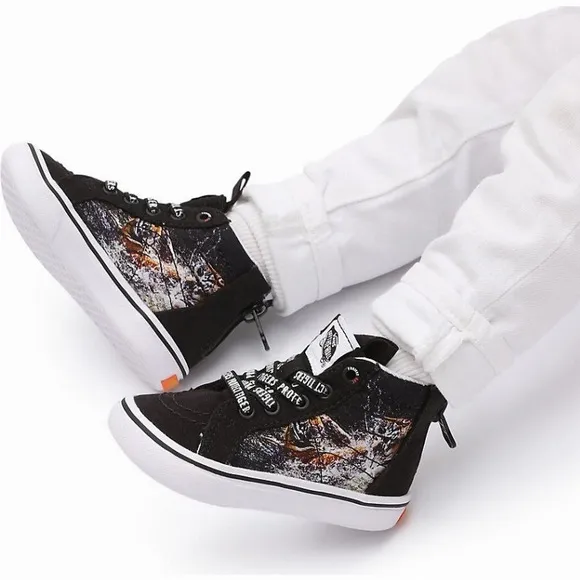 New Vans Toddler Comfy Cush SK8-HI Discovery project tigers black sneakers