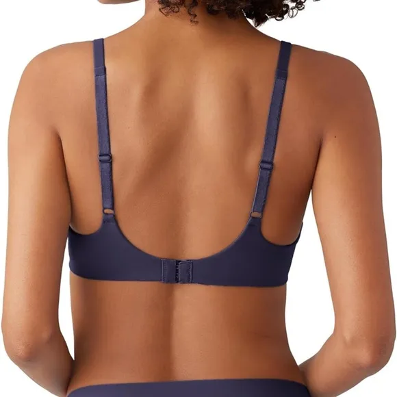 New Wacoal How Perfect Wire Free Bra in Navy Blue Size 32DD