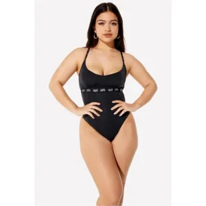 New Yitty Spotlight Shaping Demi Cup Thong Bodysuit in Shimmer black Small