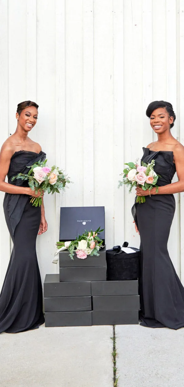 Newest Mermaid Sleeveless Simple Cheap Long Bridesmaid Dress, BD0471