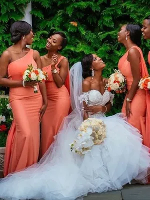 Newest One Shoulder Simple Cheap Long Bridesmaid Dresses Online,RBWG0036