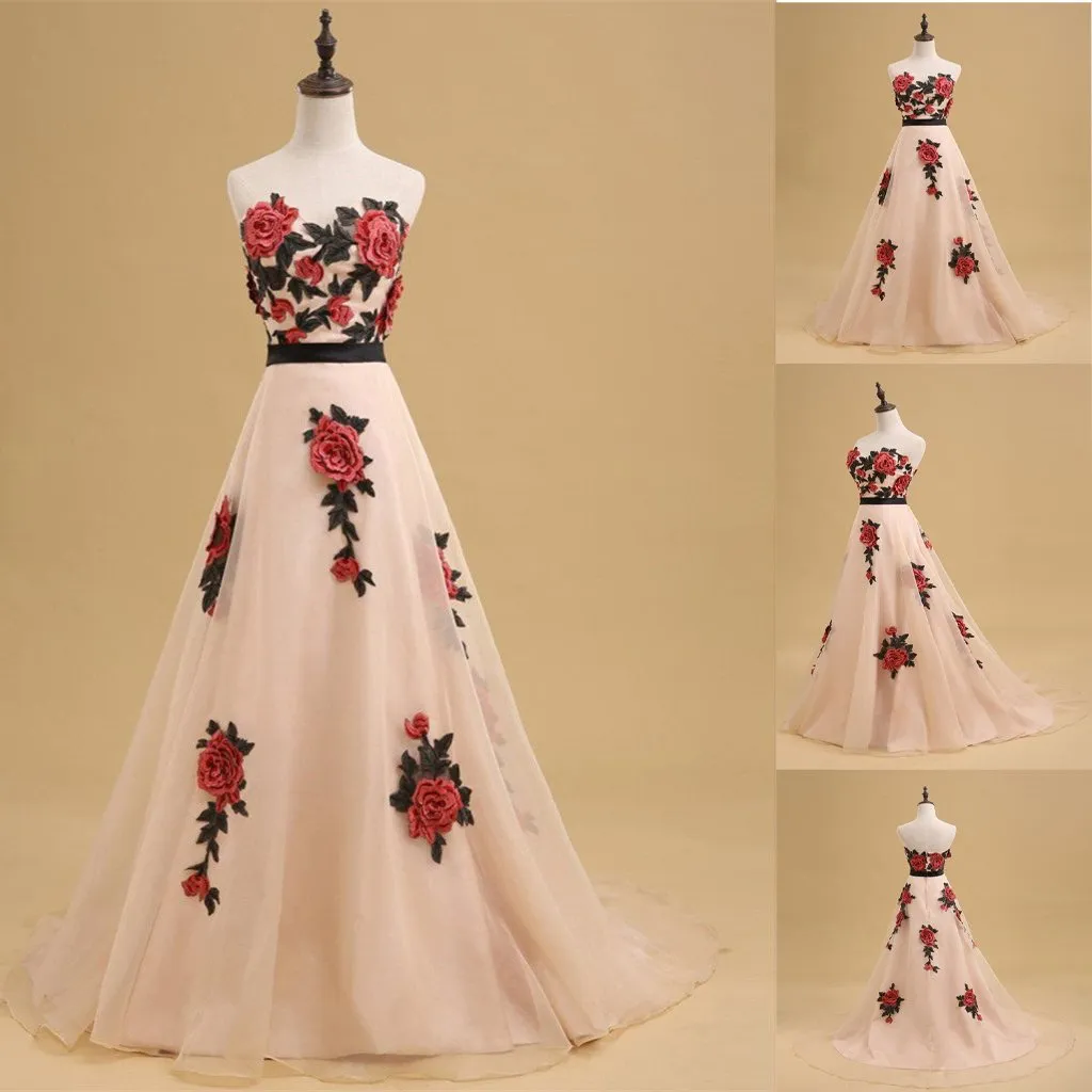 Newest Straight across Print evening dress with trailing, A-line long prom dresses,Evening Party Dress.PDY0245