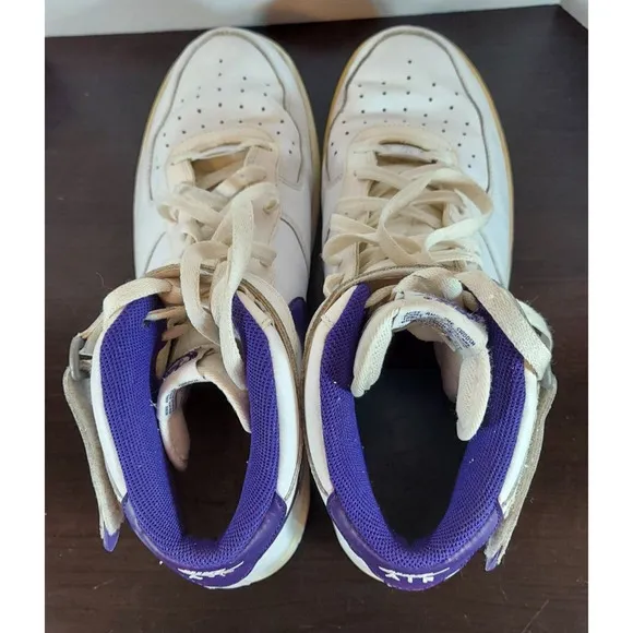 Nike Air Force 1 Mid Top ‘07 Mens Sz 13 White Court Purple 315123-120