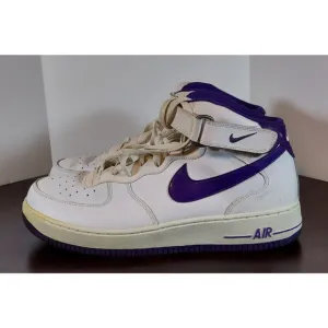 Nike Air Force 1 Mid Top ‘07 Mens Sz 13 White Court Purple 315123-120