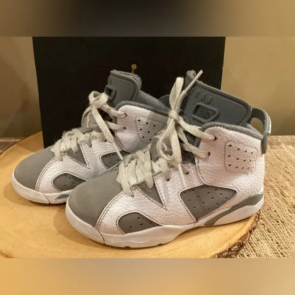 Nike Air Jordan Retro 6 Cool Grey Toddler DV3605-100 Size-10.5 With Box