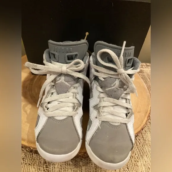 Nike Air Jordan Retro 6 Cool Grey Toddler DV3605-100 Size-10.5 With Box