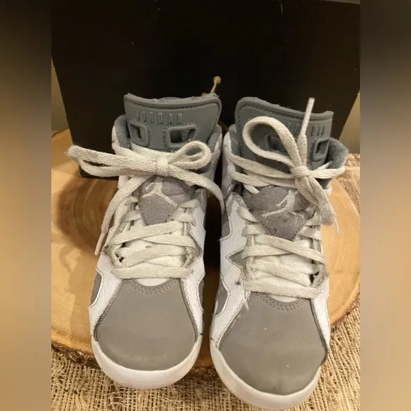 Nike Air Jordan Retro 6 Cool Grey Toddler DV3605-100 Size-10.5 With Box
