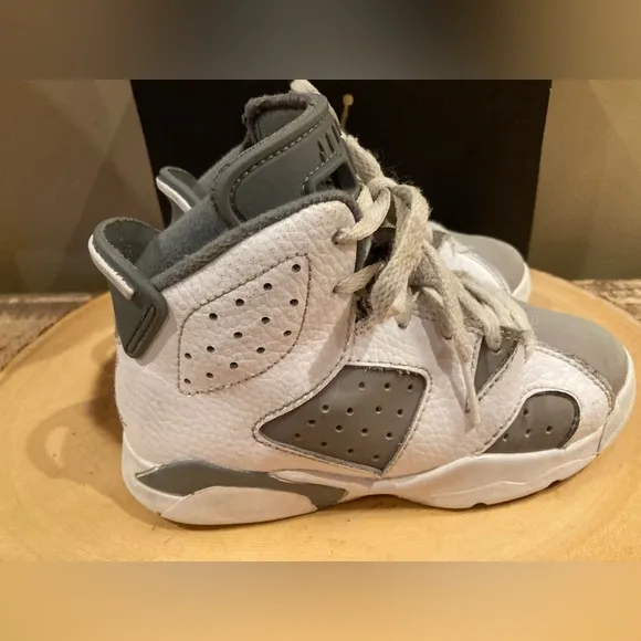 Nike Air Jordan Retro 6 Cool Grey Toddler DV3605-100 Size-10.5 With Box