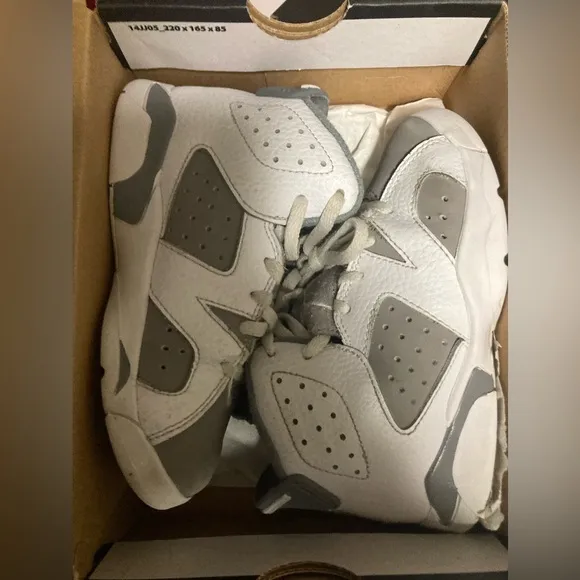 Nike Air Jordan Retro 6 Cool Grey Toddler DV3605-100 Size-10.5 With Box