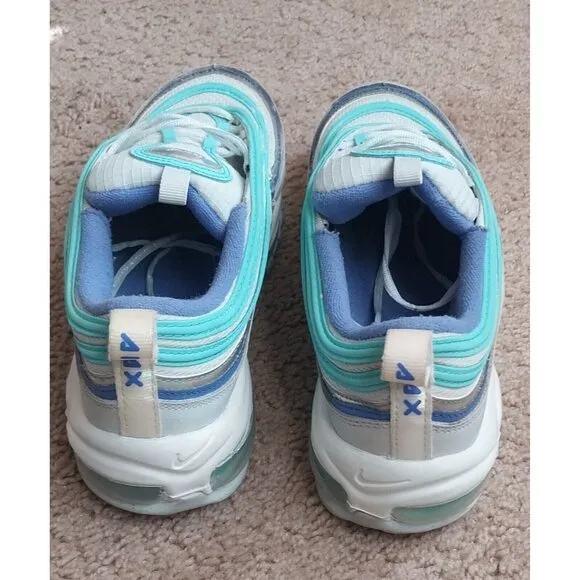 Nike Air Max 97 Aura Sapphire Aurora Green Shoes GS 6Y Women's 7.5