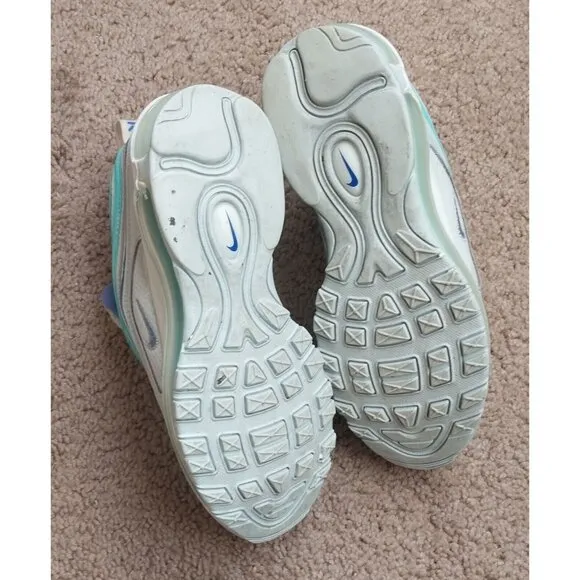 Nike Air Max 97 Aura Sapphire Aurora Green Shoes GS 6Y Women's 7.5