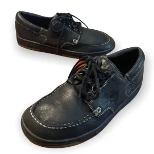 Nike Black Leather Boat Shoes  Mens sz 9