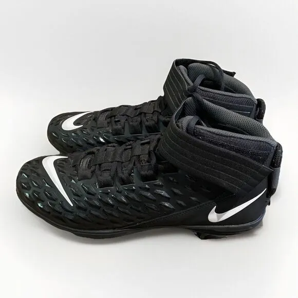 Nike Force Savage Pro 2 Mens Size 10 Black Football Cleat Shoe AH4000-002
