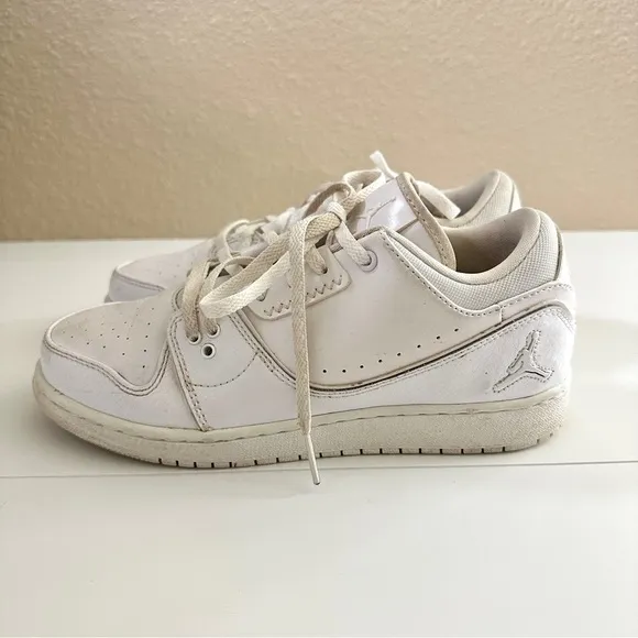 Nike Kids Air Jordan 1 Flight 2 Low White Sneakers Size 5YW