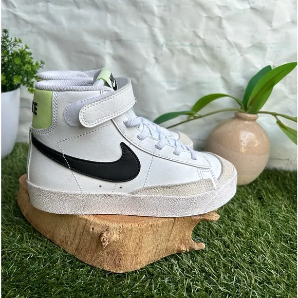 Nike Kids' Blazer Mid '77 High TopSneaker size 12.5C  NEW 'White Black Volt'