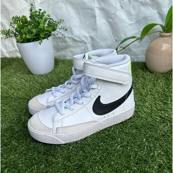 Nike Kids' Blazer Mid '77 High TopSneaker size 12.5C  NEW 'White Black Volt'